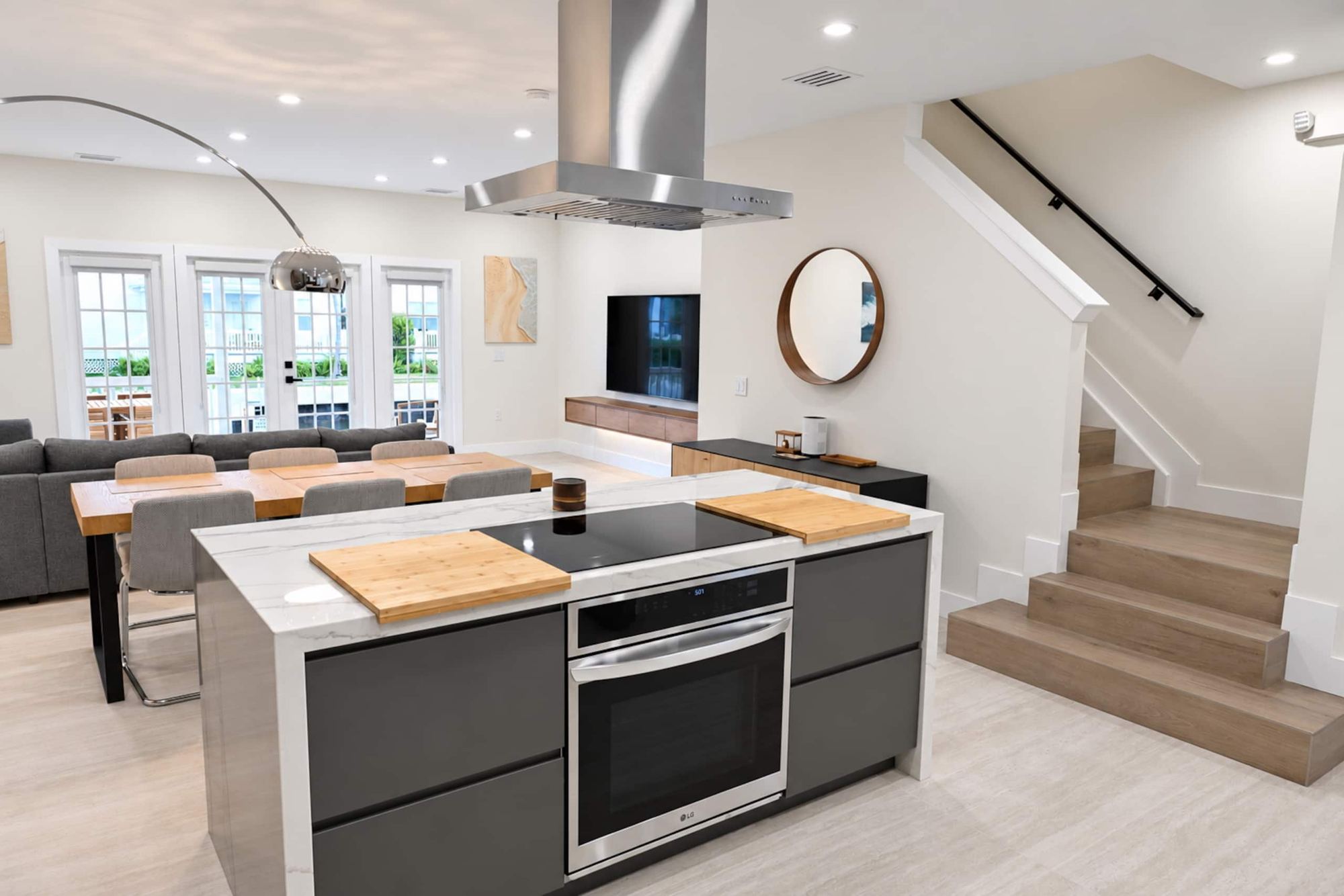 Kitchen with quartzite countertops